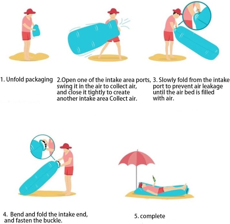 Portable Inflatable Air Bed Sofa Outdoor Beach Camping Sleeping Lazy Bag - Image 4